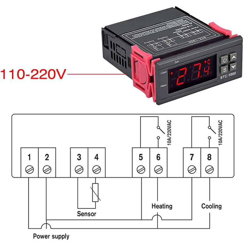 STC-1000 Temperature Thermostat 220V