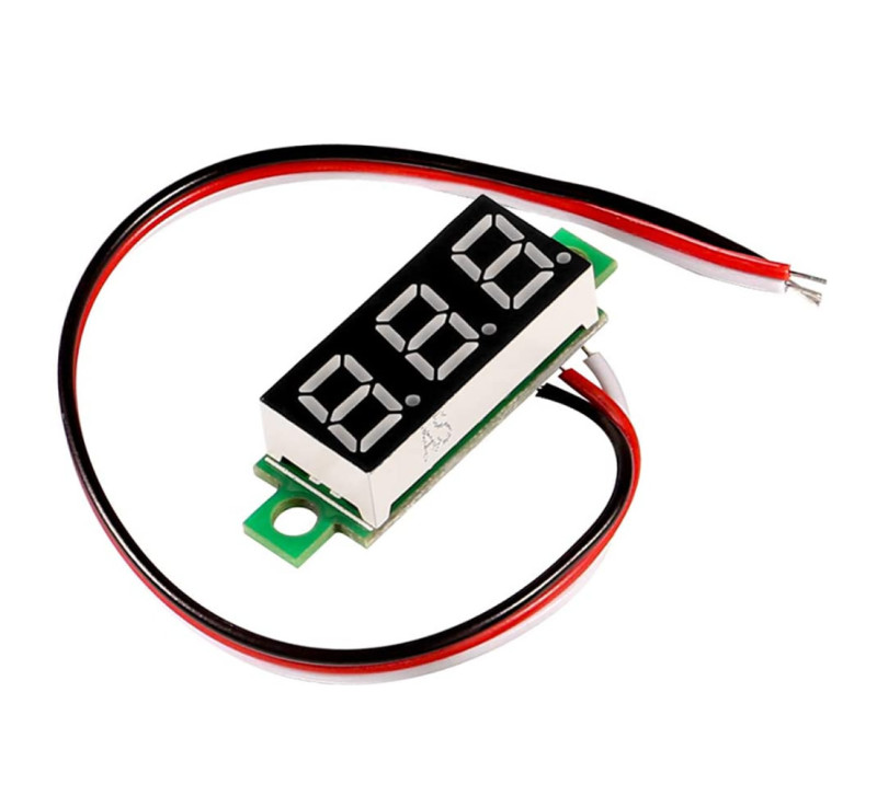 Voltmeter 0.28' 0-100V Red