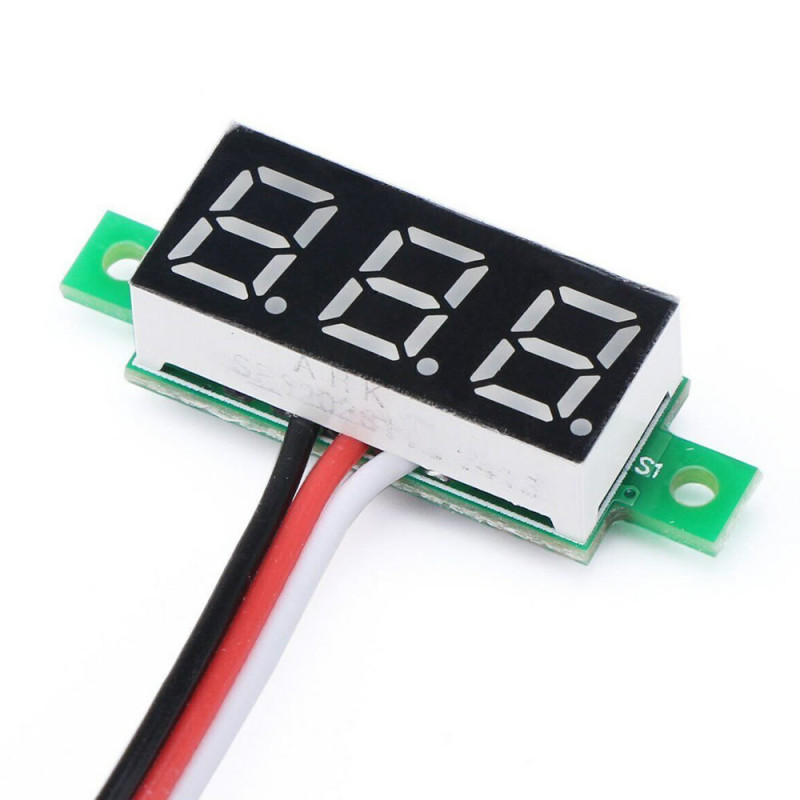 Voltmeter 0.28' 0-100V Red