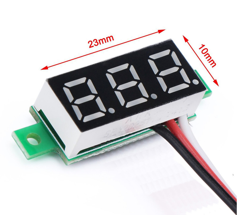Voltmeter 0.28' 0-100V Red