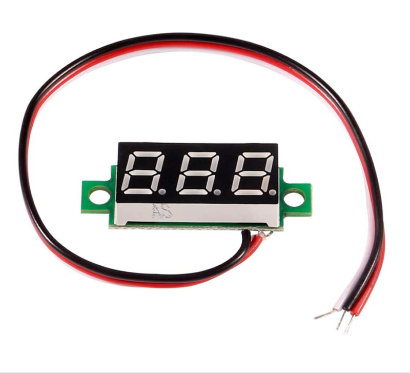 Voltmeter 0.28' 0-100V Blue