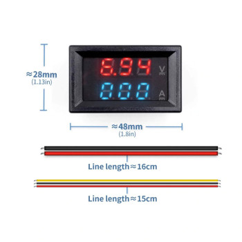 0-100V 10A Voltmetre Ampermetre