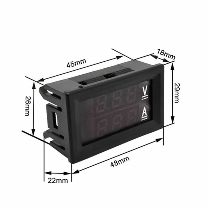 0-100V 10A Voltmetre Ampermetre