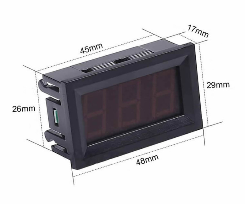 Voltmeter 0.56' 0-30V Red