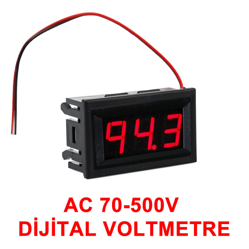 0.56' AC 70-500V Digital Red Voltmeter