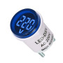 AC 220V Voltmeter Round Blue EU Plug
