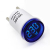AC 220V Voltmeter Round Blue EU Plug