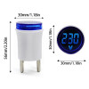 AC 220V Voltmeter Round Blue EU Plug