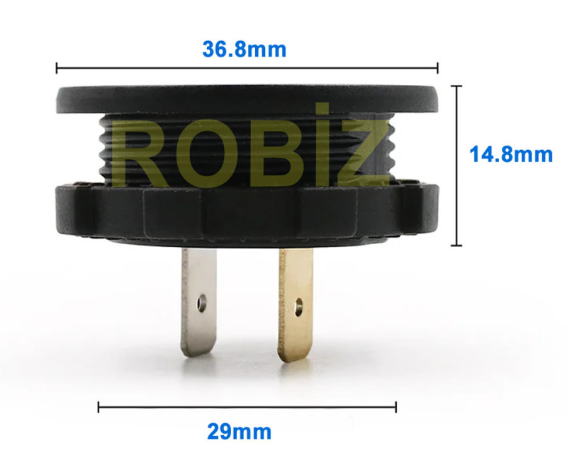 DC Voltmeter 48V Round