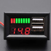 Battery Capacity Indicator with USB Socket and Voltmeter
