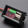 Battery Capacity Indicator with USB Socket and Voltmeter