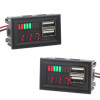 Battery Capacity Indicator with USB Socket and Voltmeter