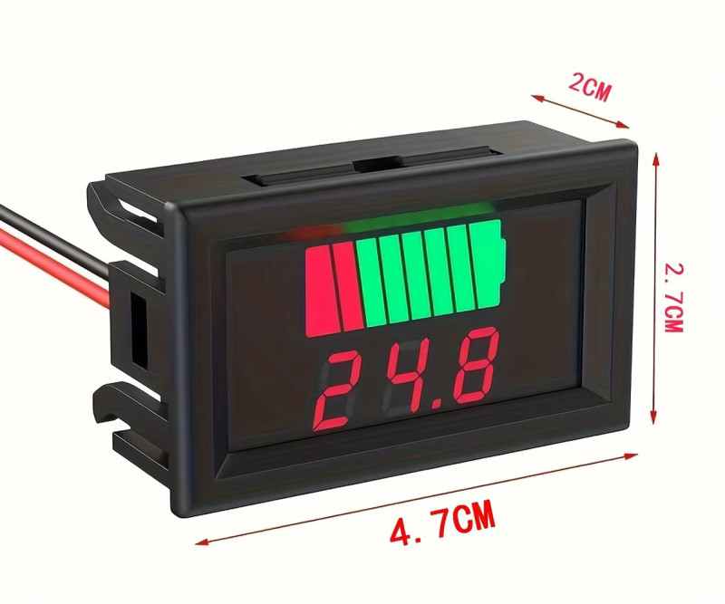 Battery Capacity Indicator with Voltmeter