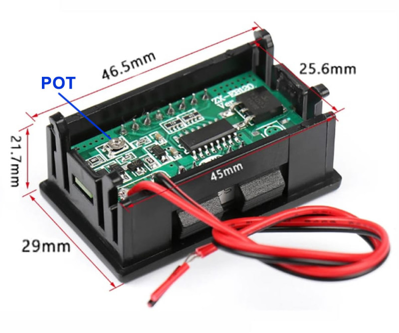 Battery Capacity Indicator with Voltmeter