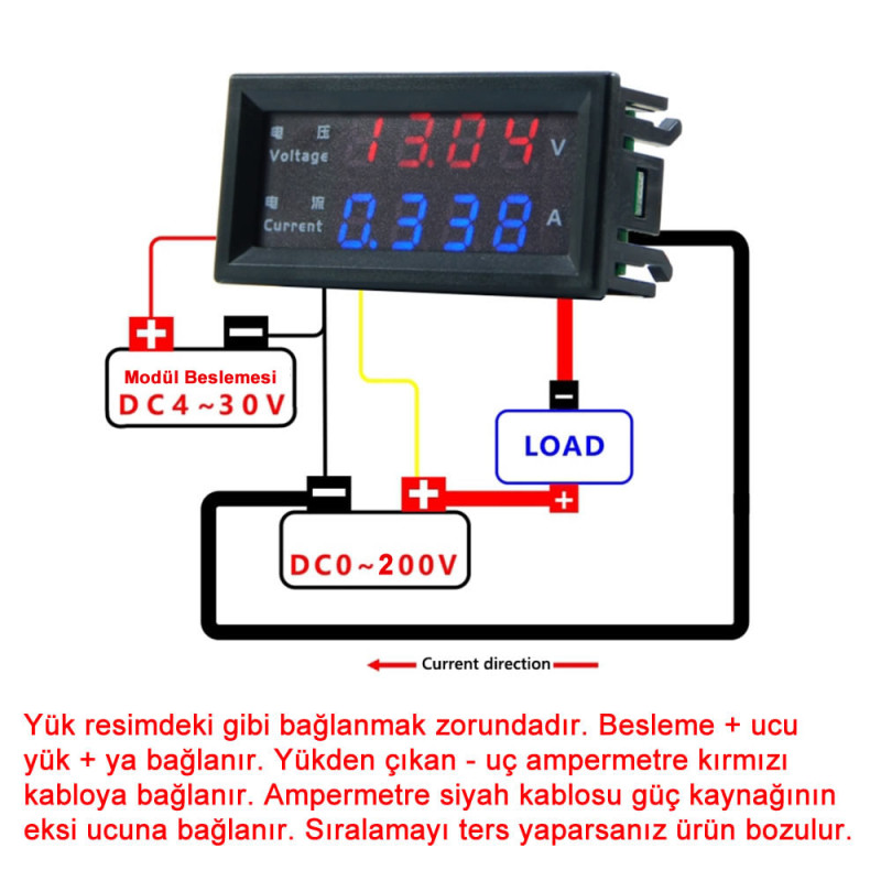DC 200V 10A Voltmeter M4430