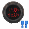 Round Voltmeter Thermometer 12V/24V