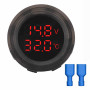 Round Voltmeter Thermometer 12V/24V