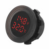 Round Voltmeter Thermometer 12V/24V