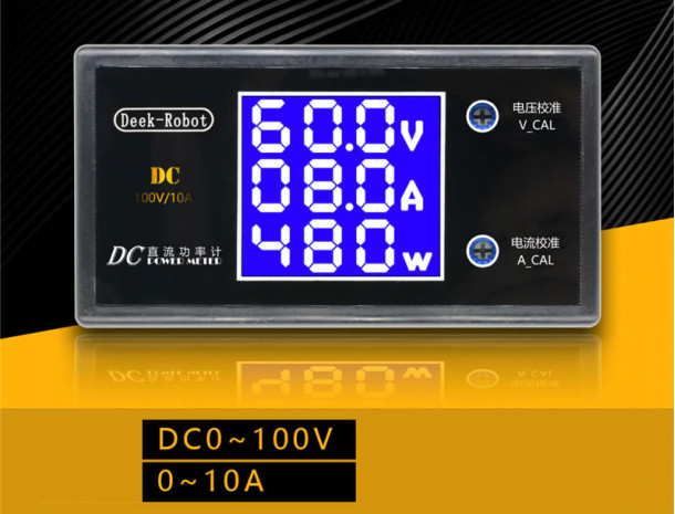 0-100V 10A Voltmeter Ammeter Wattmeter