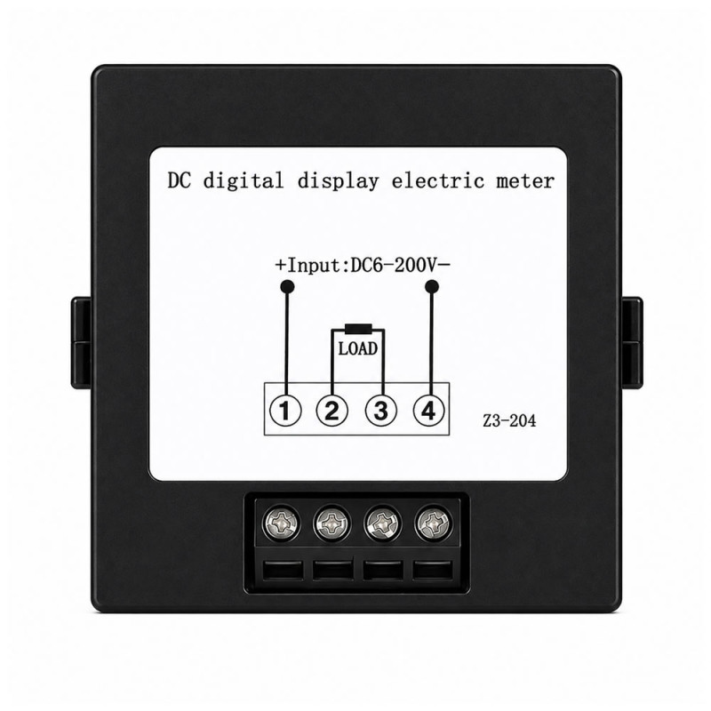 DC 6-200V 20A Digital Voltmeter Ammeter Wattmeter