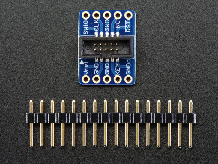 2x5 Pin 1.27mm to 2.54mm Converter Board Adafruit 2743