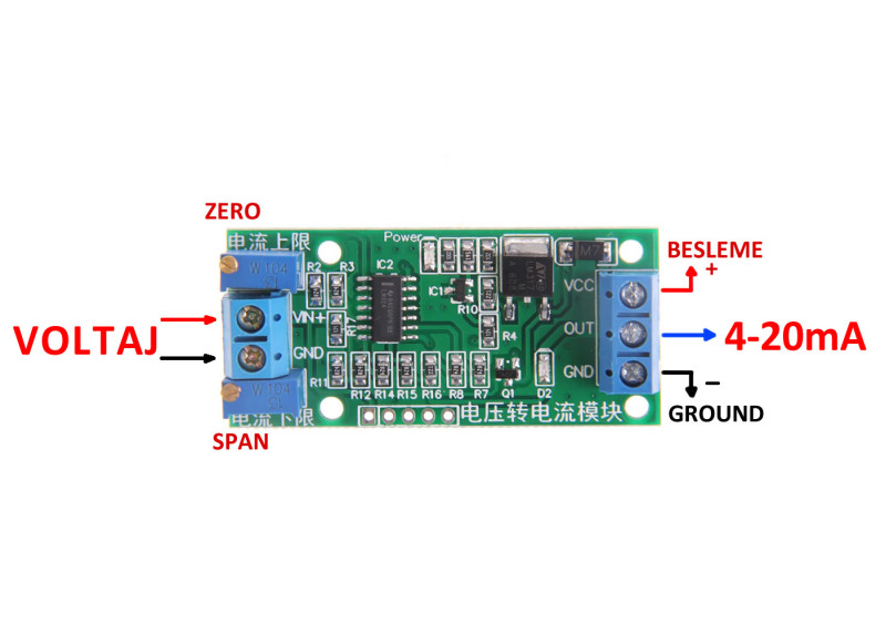 Voltage to Current Signal Converter Module
