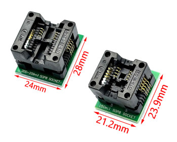 2 Piece SOP8 SO8 to DIP8 Adapter Socket