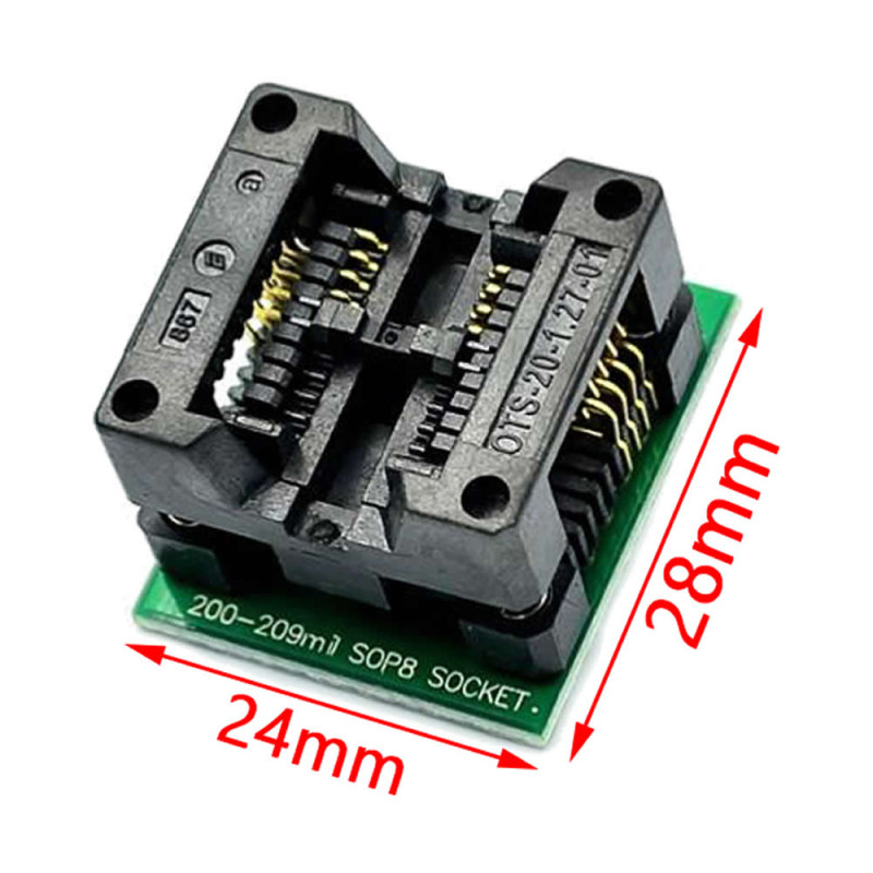 2 Piece SOP8 SO8 to DIP8 Adapter Socket