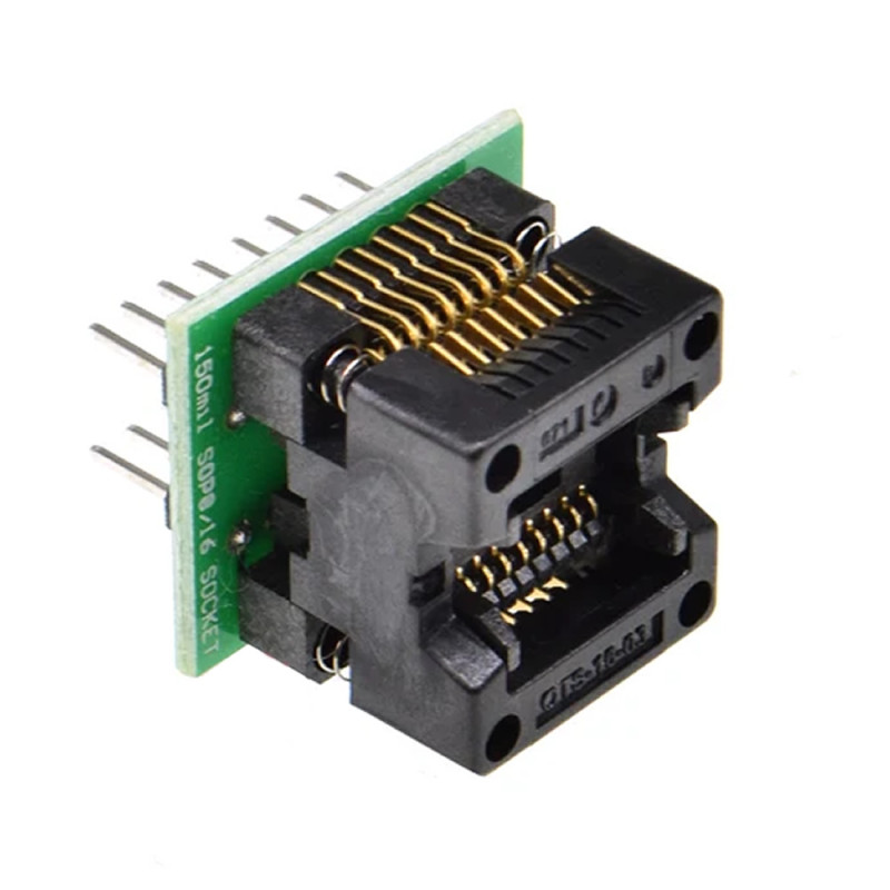 SOP16 SO16 to DIP16 Spring Loaded Adapter Socket