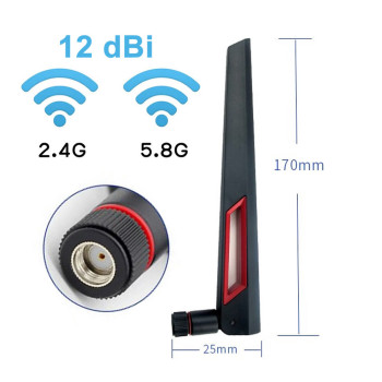 12dbi Dual Band Antenna Rp Sma Male (Female)
