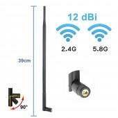 12dbi Anten 39cm RP Sma Erkek (Dişi)