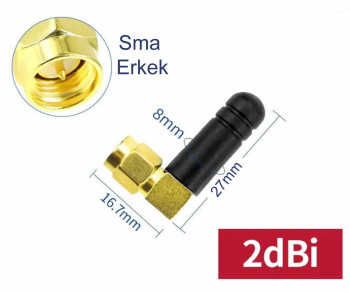 2dbi Mini Antenna 868MHz 90C
