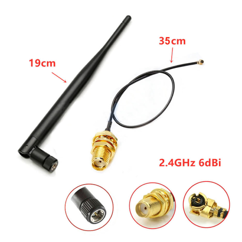 6dBi Antenna + 35cm Ipex Cable