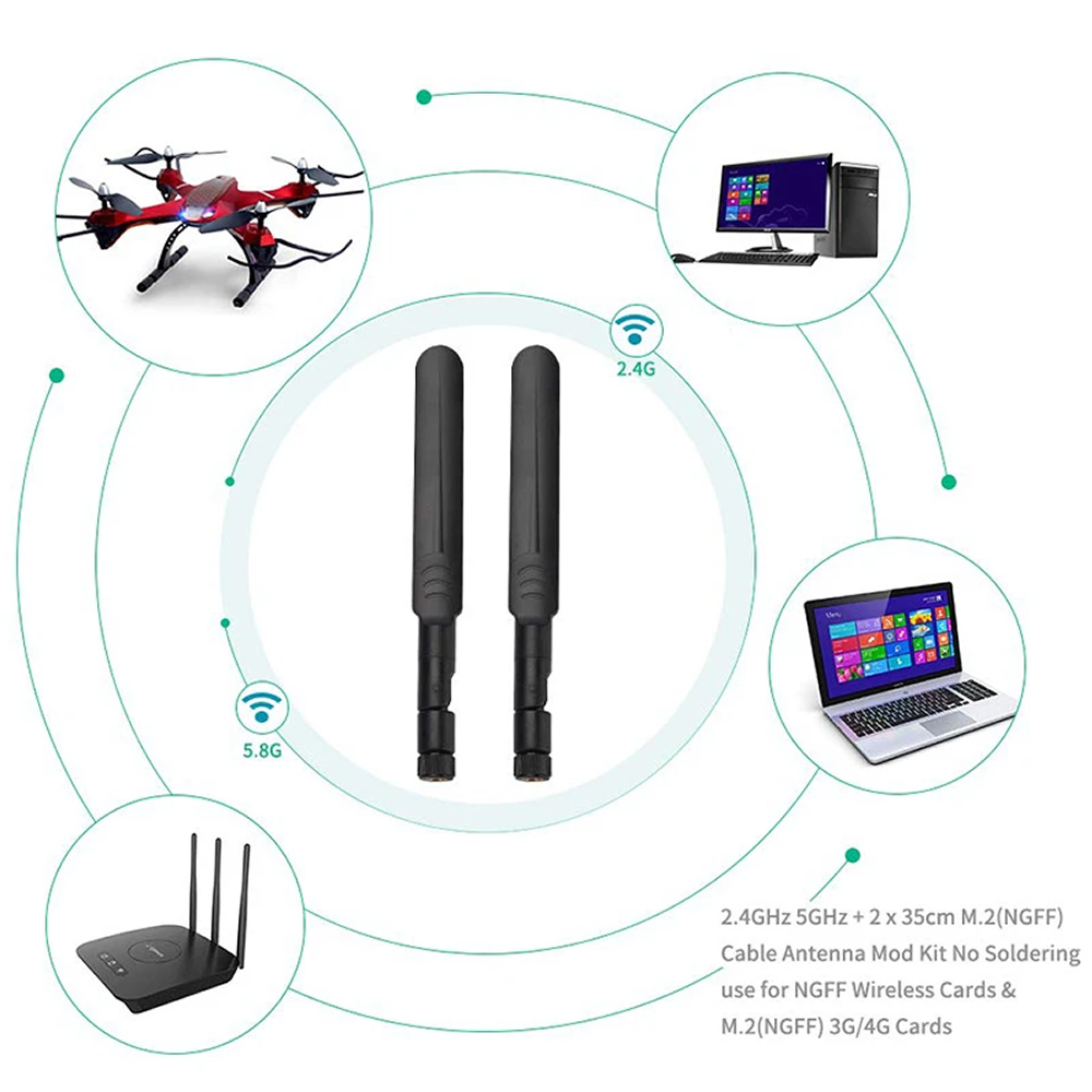 8dBi SMA Erkek Anten 2.4GHz 5.8GHz RF Gsm Wifi Sinyal Kuvvetlendirici ...