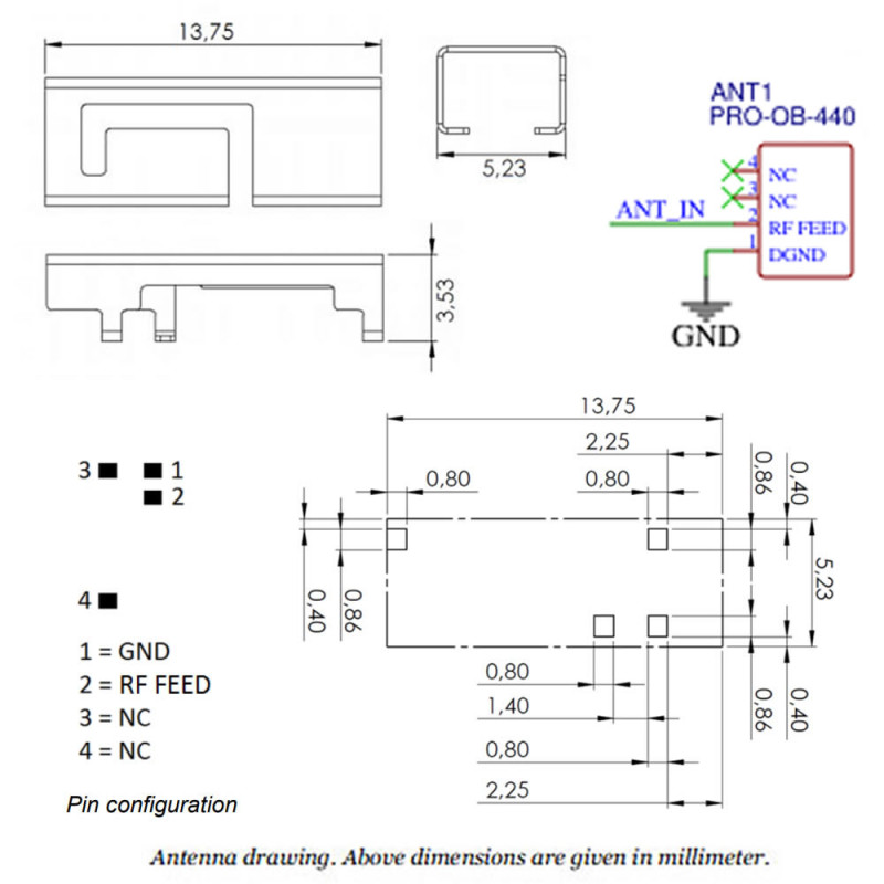 PRO-OB-440 2.4GHZ RF Antenna