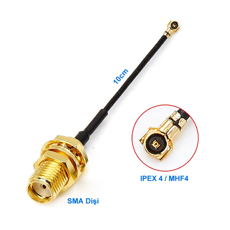 10cm Sma Female Ipex4 Rf Cable