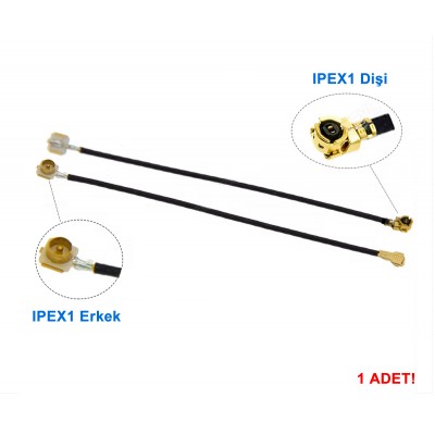 Ipex1 Erkek to Ipex1 Dişi 15cm Kablo