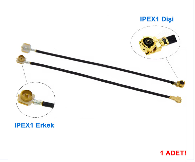 Ipex1 Male to Ipex1 Female 15cm Cable