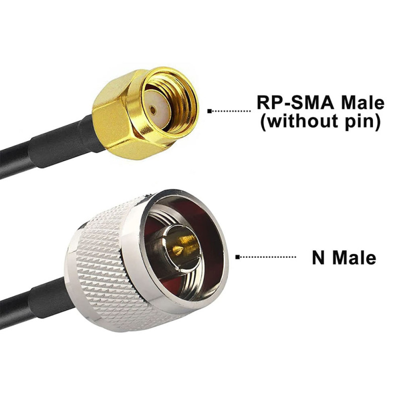 RG58 Male N to Female SMA 5 Meter Cable
