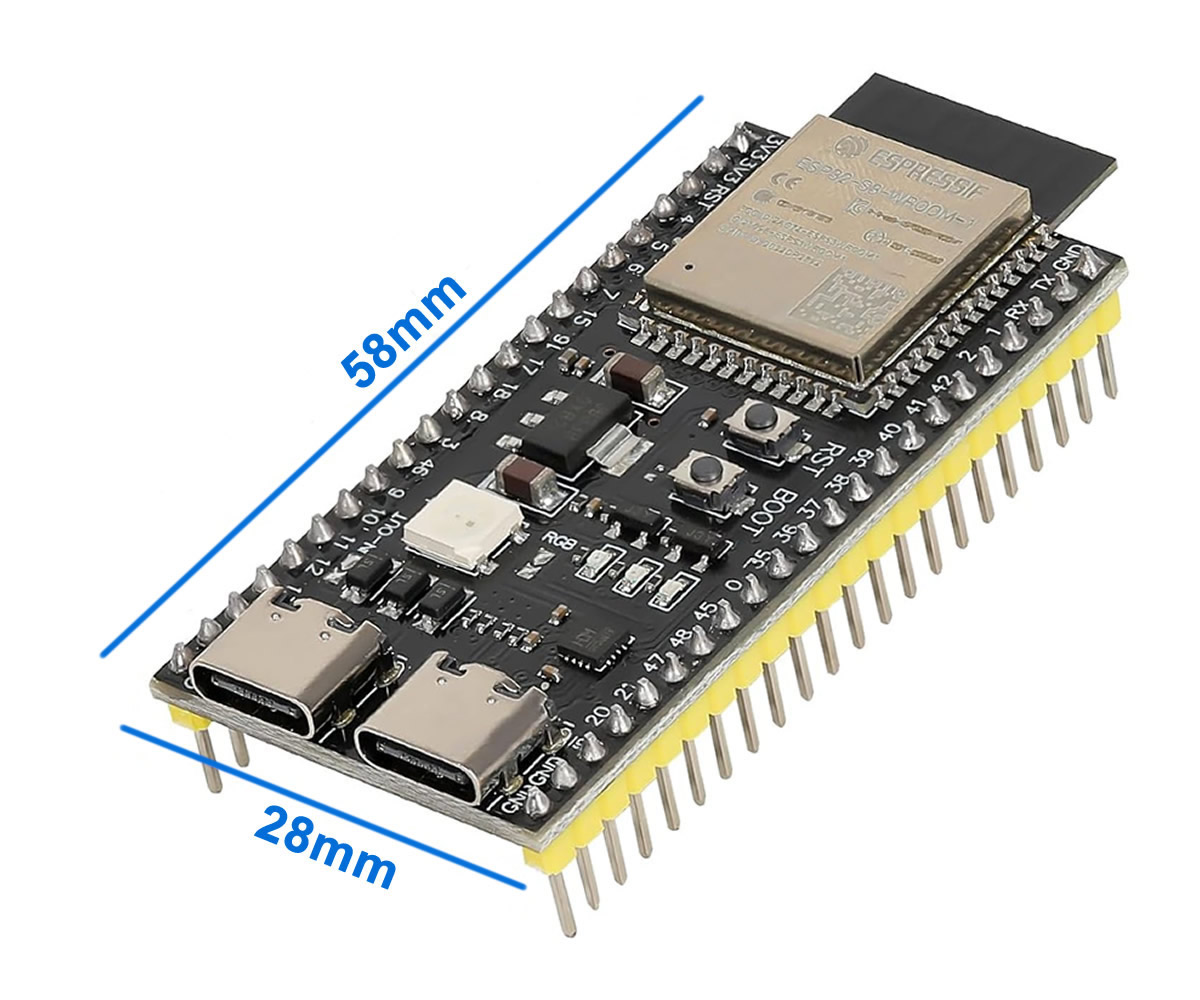 ESP32-S3-DevKitC-1 N16R8 Wifi Bluetooth 5 Modül Geliştirme Kartı ESP32 ...