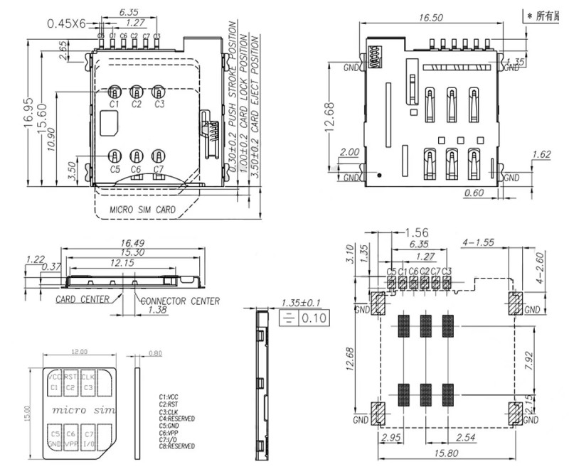 Micro Sim Card Socket