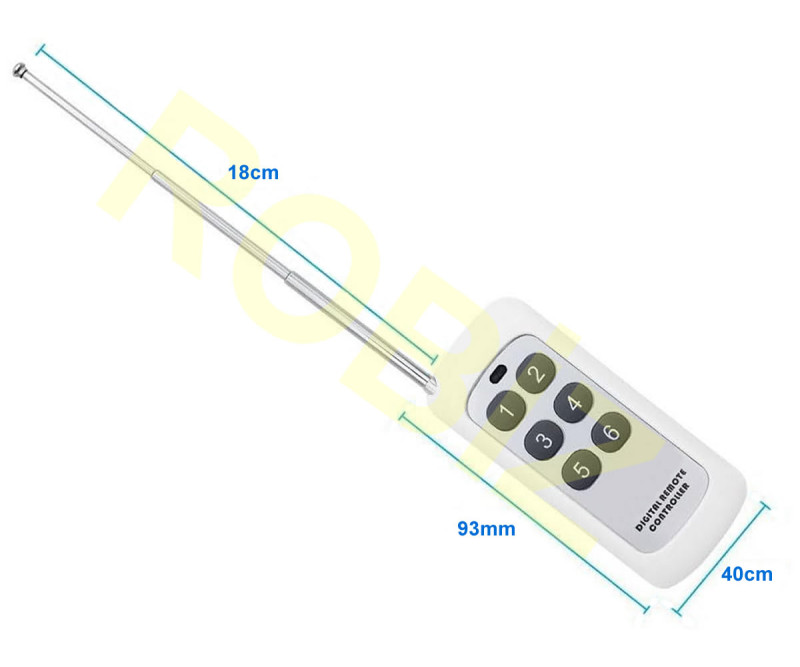 433Mhz Remote Control 6 Button Telescopic Antenna