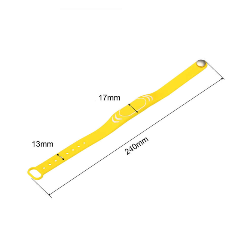 125Khz Rfid Wristband Yellow