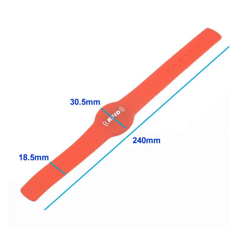 13.56Mhz Rfid Wristband Red