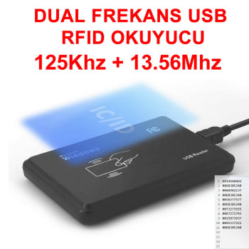 Dual Frekans Usb Rfid Okuyucu