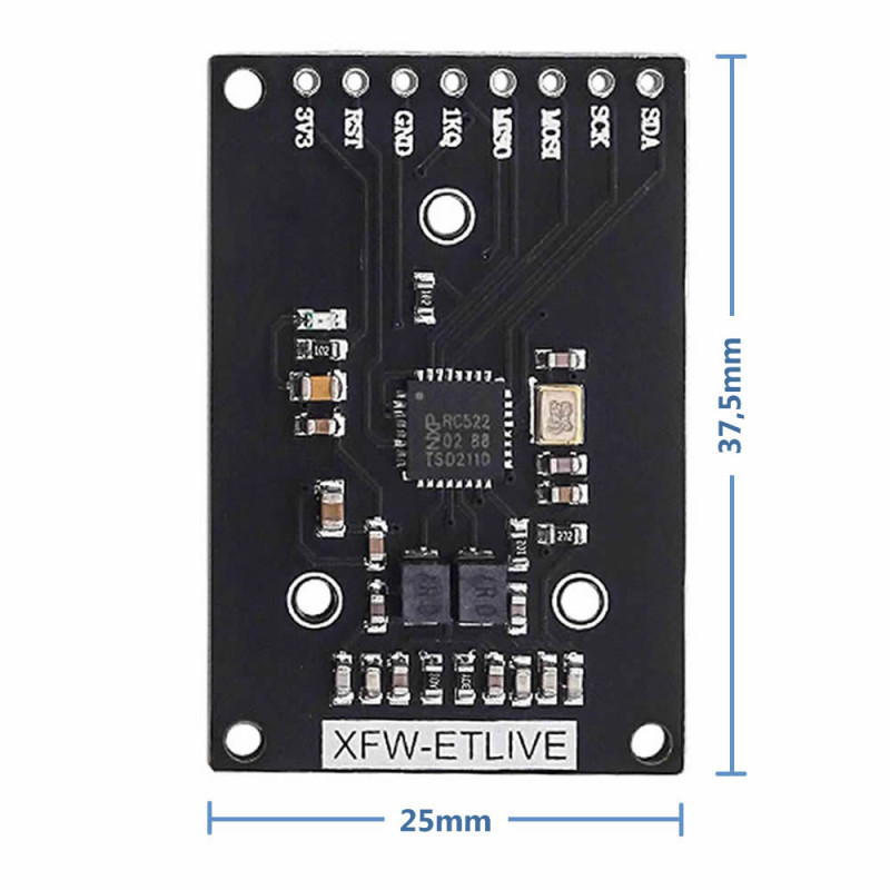 RC522 13.56Mhz RFID Reader + Card + Keychain
