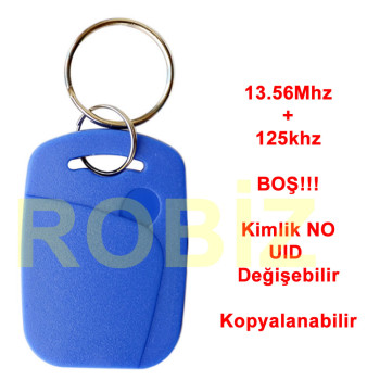 Dual Frequency Rfid Keyfob UID 125khz 13.56Mhz