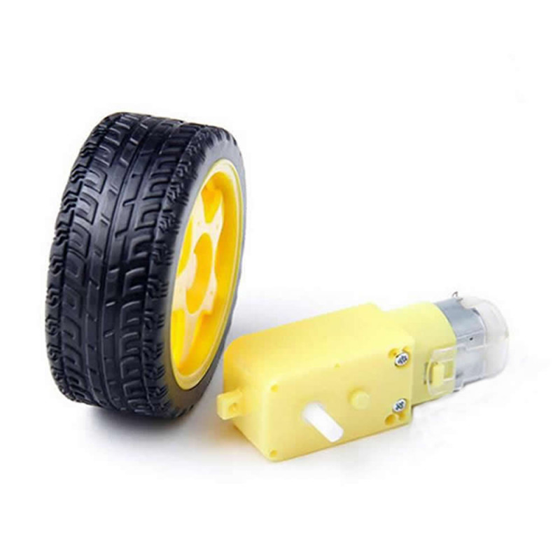 Robot Wheel and DC Motor Set