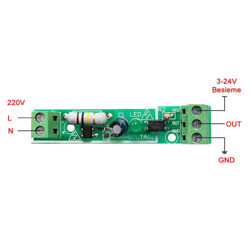 Optocoupler Isolated 220V Detector Module