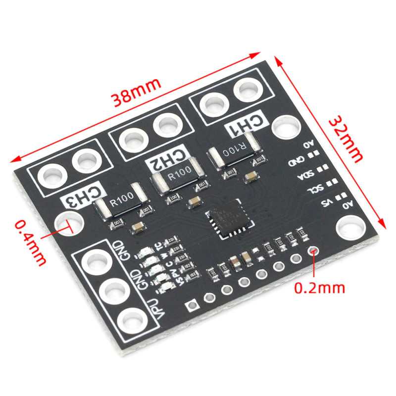 3 Channel INA3221 Voltage Current Power Monitoring Module